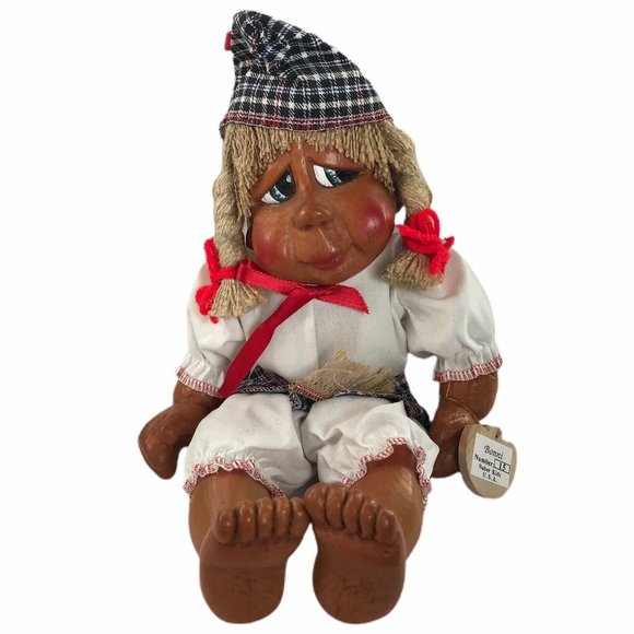Wooden Doll Naber Kids Bonni #15 1995 Signed 15" Collectible German Outfit VTG - Picture 1 of 9
